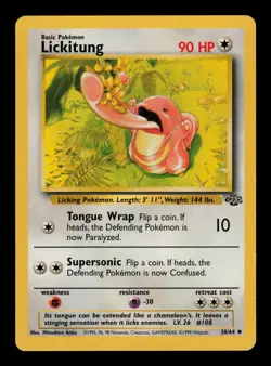 Lickitung 38/64 - LP - Jungle, WOTC Pokemon Vintage 1999 - Image 1