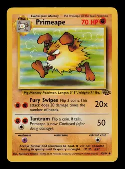 Primeape 43/64 - LP - Jungle, WOTC Pokemon Vintage 1999 - Image 1