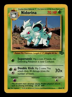 Nidorina 40/64 - LP - Jungle, WOTC Pokemon Vintage 1999 - Image 1