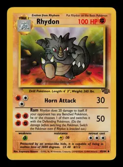 Rhydon 45/64 - NM - Jungle, WOTC Pokemon Vintage 1999 - Image 1