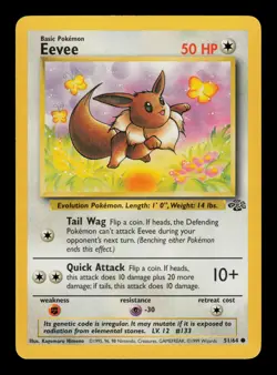 Eevee 51/64 - LP - Jungle, WOTC Pokemon Vintage 1999 - Image 1