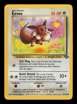 Eevee 51/64 - LP - Jungle, WOTC Pokemon Vintage 1999 - Image 1