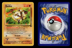 Mankey 55/64 - LP - Jungle, WOTC Pokemon Vintage 1999 - Image 3