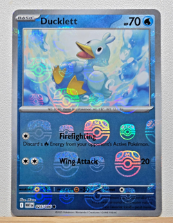 Ducklett 025/086 - Master Ball - Scarlet & Violet - White Flare - Pokemon TCG - Image 1