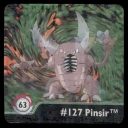 Artbox Pokemon Action Flipz Series One (1999) #127 Pinsir No. 63 - Image 1
