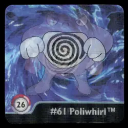 Artbox Pokemon Action Flipz Series One (1999) Poliwag/Poliwhirl/Poliwrath No.26 - Image 1