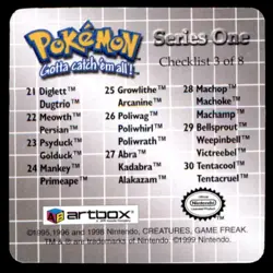 Artbox Pokemon Action Flipz Series One (1999) 72 Tentacool/73 Tentacruel No.30 - Image 2