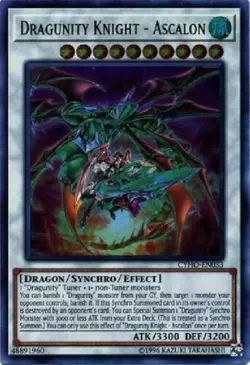 YUGIOH! Dragunity Knight - Ascalon - CYHO-EN033 - Ultra Rare 1st Ed NM - Image 1