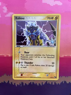 Pokemon Card Raikou POP SERIES 2 Holo Rare 3/17Near Mint - Image 1