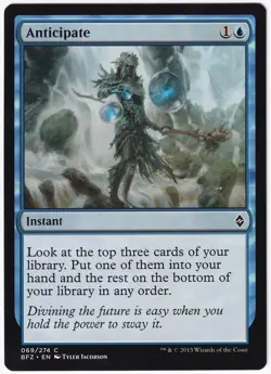 Anticipate Battle for Zendikar Magic The Gathering MTG TCG Card NM - Image 1