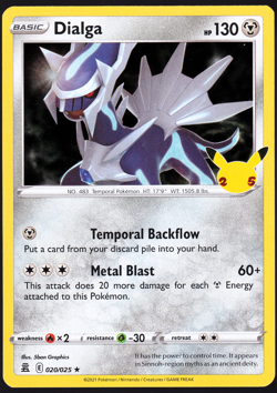 Dialga 020/025 Celebrations Holo 2021 Pokemon TCG Card NM - Image 1