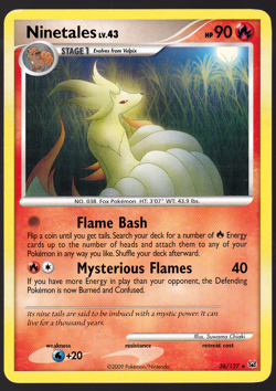 Ninetales 36/127 Platinum 2009 Pokemon TCG Card NM - Image 1
