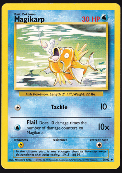 Magikarp 35/102 Base Set 1999 Pokemon TCG Card LP - Image 1
