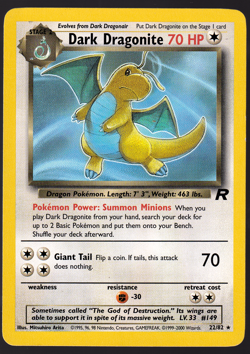 Dark Dragonite 22/82 Team Rocket 2000 Pokemon TCG Card NM - Image 1