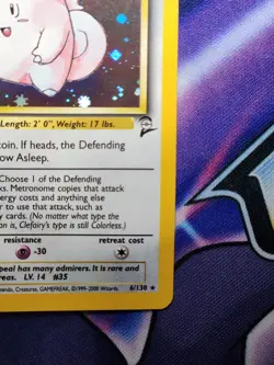 Clefairy 6/130 Base Set 2 Holo Rare Unlimited Pokemon Card TCG - NM - Image 5