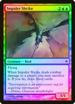 Impaler Shrike FOIL New Phyrexia NM Blue Common MAGIC GATHERING CARD ABUGames - Image 1