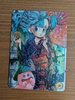 Bulma Dragon Ball Z Waifu Doujin Cute Anime Sparkle Foil Card - Image 1