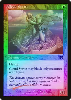 Cloud Sprite FOIL Mercadian Masques PLD Blue Common MAGIC MTG CARD ABUGames - Image 1