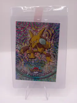 2000 Pokemon Topps Chrome TV Alakazam #65 Sparkle Chrome - Image 1