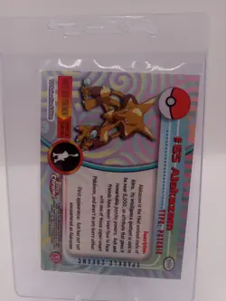 2000 Pokemon Topps Chrome TV Alakazam #65 Sparkle Chrome - Image 2