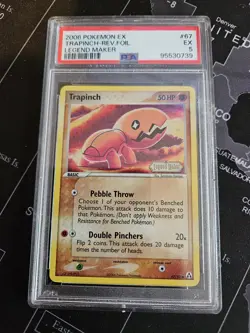 Pokemon TCG Trapinch EX Legend Maker 67/92 Reverse Holo Common PSA 5 - Image 1