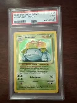 1999 POKEMON BASE SET UNLIMITED #15 VENUSAUR-HOLO PSA 9 - Image 1