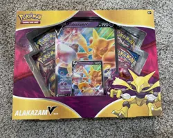 Pokemon TCG: Alakazam V Box New And Factory Sealed 4 Booster Packs - Image 1