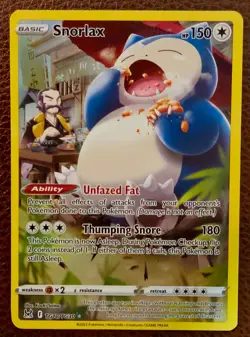 2022 Pokemon Snorlax TG10/TG30 Swsh11: Lost Origin Trainer Gallery Holo - Image 1