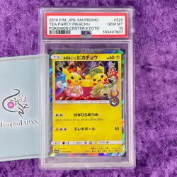 PSA 10 2019 Tea Party Pikachu 325/SM-P Pokemon Center Kyoto Japanese SM Promo - Image 1