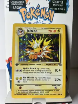Jungle Jolteon 4/64 Holo Rare 1st Edition WOTC Vintage Pokemon Card 1999 LP- - Image 1