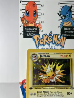 Jungle Jolteon 4/64 Holo Rare 1st Edition WOTC Vintage Pokemon Card 1999 LP- - Image 2