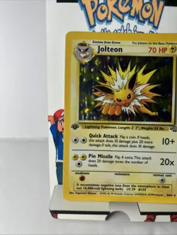 Jungle Jolteon 4/64 Holo Rare 1st Edition WOTC Vintage Pokemon Card 1999 LP- - Image 3