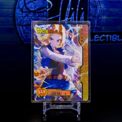 Android 18 Trading Card LZ-SAR-009 Dragon Ball Z Serial #/388 Holo Glitter Foil - Image 1