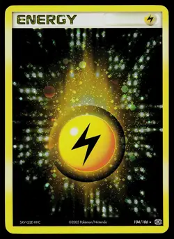 Pokemon Card - Lightning Energy Emerald 104/106 Reverse Holo - Image 1