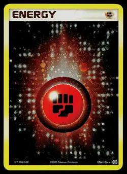 Pokemon Card - Fighting Energy Emerald 106/106 Reverse Holo - Image 1
