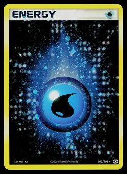 Pokemon Card - Water Energy Emerald 103/106 Reverse Holo - Image 1
