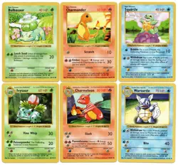 Pokemon Base Set Starters and evolutions SHADOWLESS - Image 1
