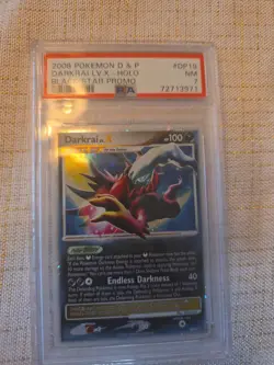 2008 Pokemon D & P Darkrai LV.X Holo Black Star Promo PSA 7 - Image 1