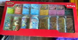 2025 Pokemon TCG: Prismatic Evolutions Mini Tin Exclusive Costco Bundle 8-Pack - Image 1