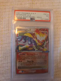 2007 Pokemon D & P Infernape LV.X Black Star Promo Holo PSA 7 - Image 1