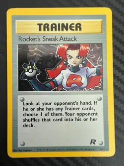 Pokemon TCG Rocket’s Sneak Attack Holo 16/82 Team Rocket Set Unlimited LP/MP - Image 1