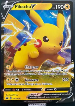 Carte Pokemon PIKACHU SWSH061 PROMO Ultra Rare V JUMBO EB4.5 FR NEUF - Image 1