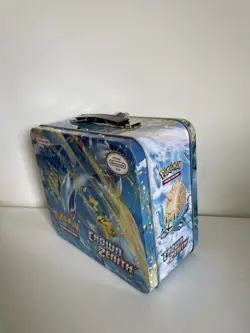 Pokemon Trading card tin case/ lunch box win/ storage tin - Image 2