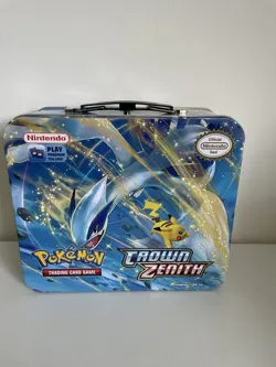 Pokemon Trading card tin case/ lunch box win/ storage tin - Image 3