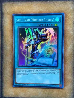 Yugioh Spell Card "Monster Reborn" INFO-EN099 Super Rare 1st Ed NM - Image 1