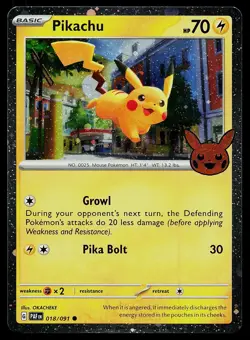 Pikachu - (Cosmos Holo) 018/091 Trick or Trade 2024 Holo - Pokemon Card - Image 1