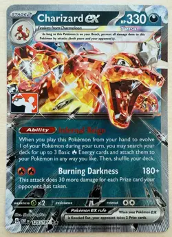 Charizard ex 125/197 - Prize Pack Series Stamped Holo - Pokemon TCG Card [NM] - Image 1