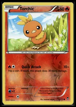 REVERSE HOLO Torchic 12/111 LP - XY Furious Fists Pokemon Card - Image 1