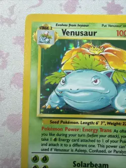 LP-MP Pokemon Card Venusaur 15/102 Base Set Unlimited 1999 WOTC Holo Rare - Image 4