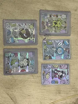 5 Card Fan Art Lot After Skool Hobby V2 Genetic Mystery Fan Art - Image 1